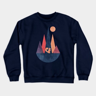 Squirrel and mountains Crewneck Sweatshirt